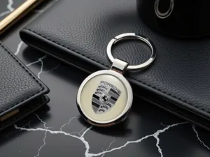 Porsche Porte-clés Homme Acier Inox Minimal
